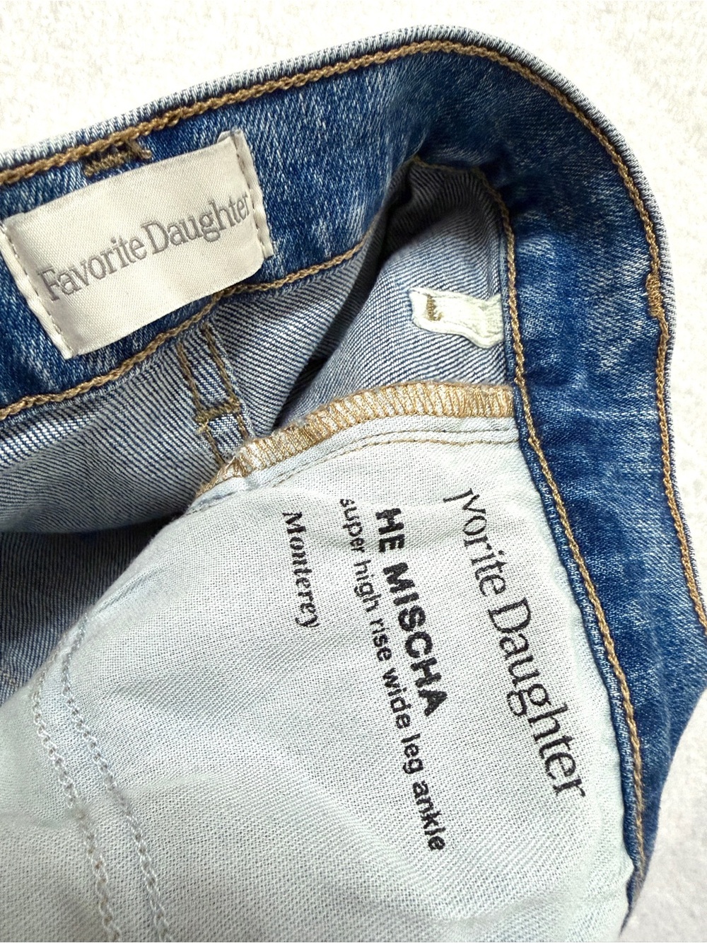 FAVORITE DAUGHTER sz 26 mischa super high rise wide leg jeans in mounterey - Picture 8 of 14